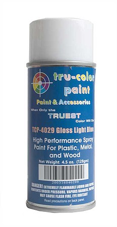 Tru-Color Paint 4029 All Scale Aerosol Spray Paint 4.5oz 135ml Can -- Gloss Light Blue