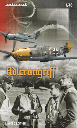 Eduard 11144 1/48 WWII Bf109E Adlerangriff German Fighter (Ltd Edition Plastic Kit) (D)
