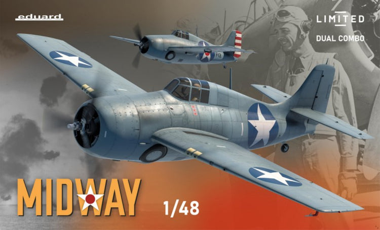 Eduard 11166 1/48 Midway F4F3 & F4F4 Wildcats Fighter Dual Combo (Ltd Edition Plastic Kit)