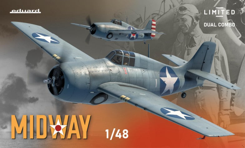 Eduard 11166 1/48 Midway F4F3 & F4F4 Wildcats Fighter Dual Combo (Ltd Edition Plastic Kit)