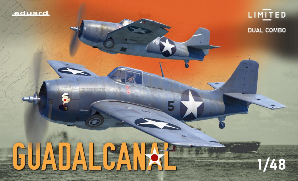 Eduard 11170 1/48 Guadalcanal F4F4 Wildcat Early/Late US Fighter Dual Combo (Ltd Edition Plastic Kit)