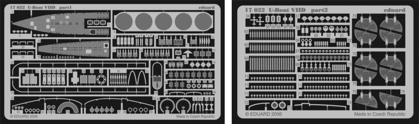 Eduard 17022 1/144 Ship- U-Boat VIID for RVL