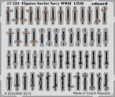 Eduard 17525 1/350 Ship- WWII Soviet Navy Figures (Painted Self Adhesive) (D)