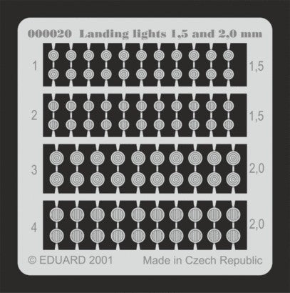 Eduard 203 1,5 & 2mm Landing Lights (D)