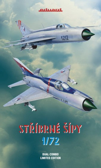 Eduard 2134 1/72 MiG21PF/PFM Soviet Cold War Jet Fighter Dual Combo (Ltd Edition Plastic Kit)