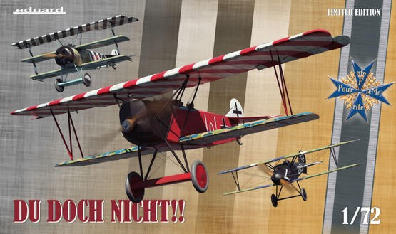 Eduard 2135 1/72 WWI Albatros DV, Fokker Dr 1 & D VII German Fighter Triple Combo (Ltd Edition Plastic Kit)