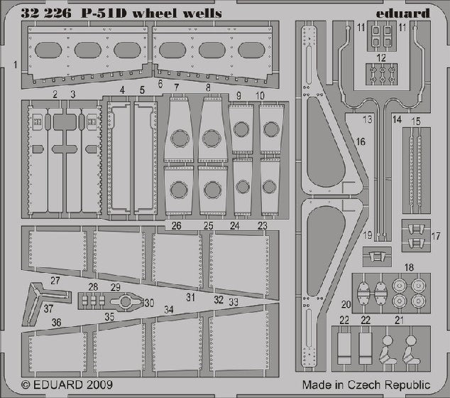 Eduard 32226 1/32 Aircraft- P51D Wheel Wells for TSM (D)