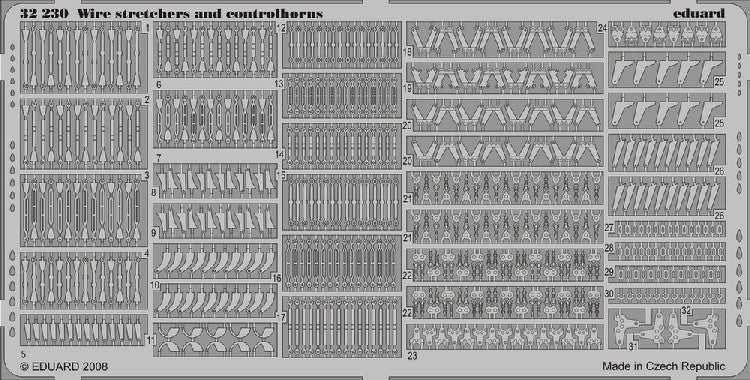 Eduard 32230 1/32 Aircraft- Wire Stretchers & Control Horns