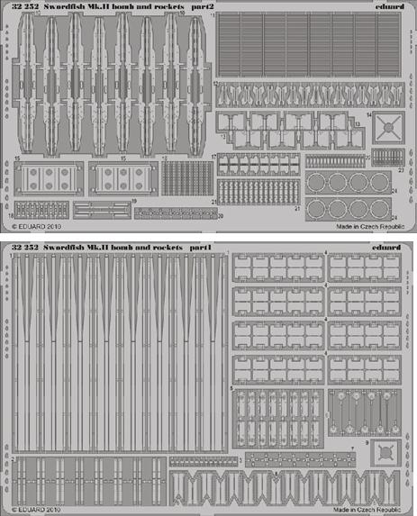 Eduard 32252 1/32 Aircraft- Swordfish Mk II Bombs & Rockets for TSM