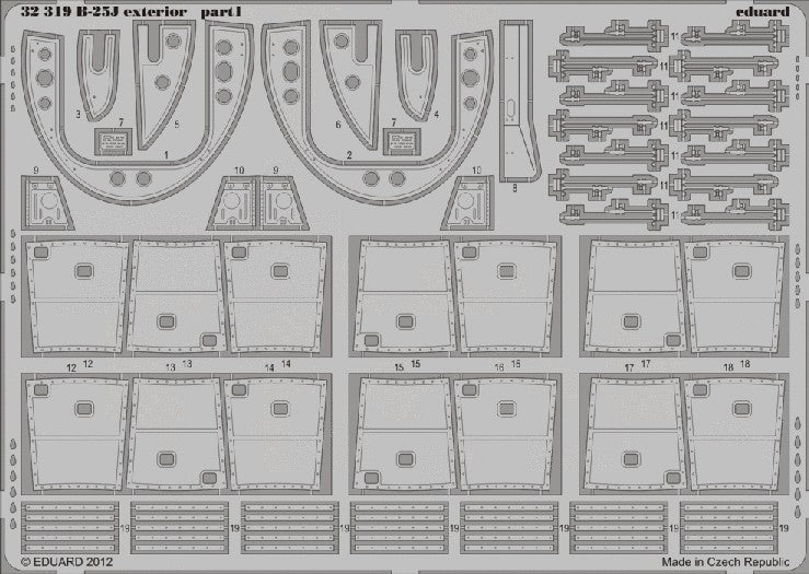 Eduard 32319 1/32 Aircraft- B25J Exterior for HKM