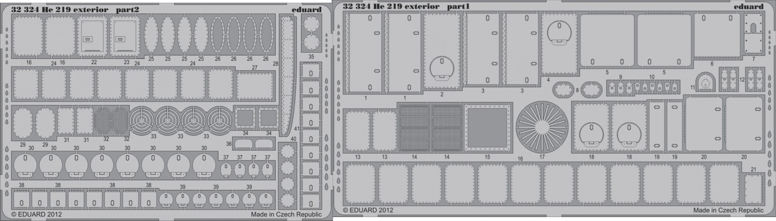 Eduard 32324 1/32 Aircraft- He219 Exterior for RVL (D)