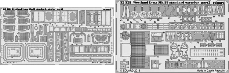 Eduard 32328 1/32 Aircraft- Lynx Mk 88 Exterior for RVL (D)