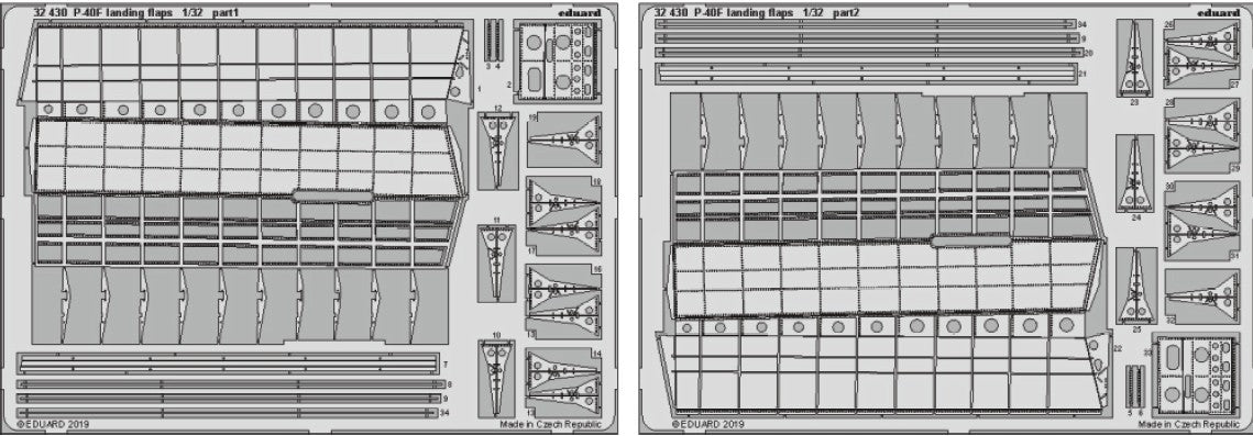 Eduard 32430 1/32 Aircraft- P40F Landing Flaps for TSM (D)