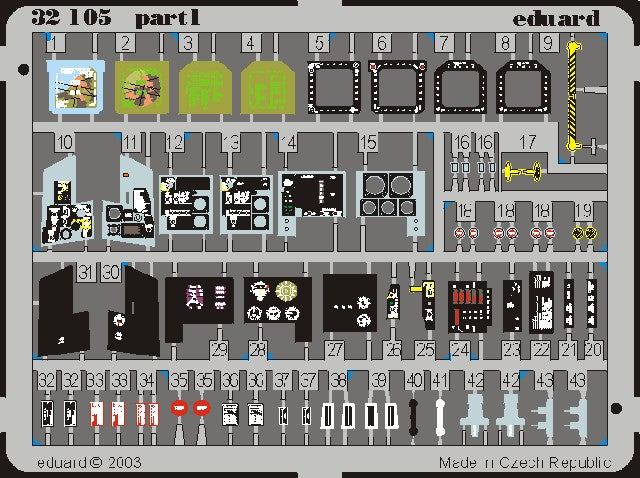 Eduard 32510 1/32 Aircraft- F/A18C Interior for ACY (Painted)