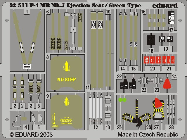 Eduard 32511 1/32 Aircraft- F4 MB Mk 7 Ejection Seat Green Type for TAM (Painted)