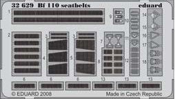 Eduard 32629 1/32 Aircraft- Bf110 Seatbelts for DML (Painted) (D)