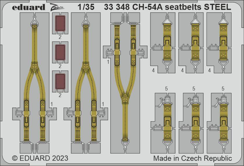 Eduard 33348 1/35 Aircraft- CH54A Seatbelts Steel for ICM (Painted)
