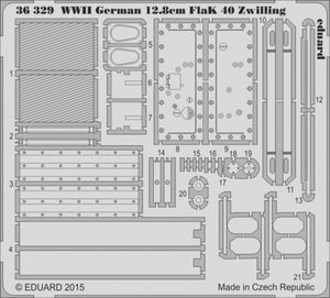 Eduard 36329 1/35 Armor- WWII German 12.8cm Flak 40 Zwilling for TAO