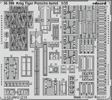 Eduard 36398 1/35 Armor- King Tiger Porsche Turret for MGK(D)