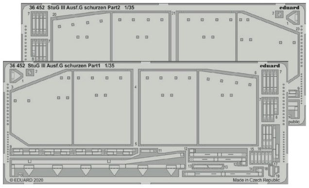 Eduard 36452 1/35 Armor- StuG III Ausf G Schurzen for TAO(D)