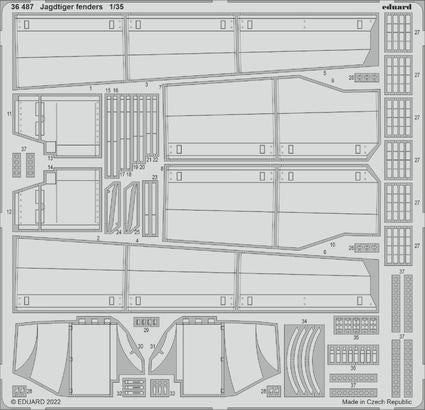 Eduard 36487 1/35 Armor- Jagdtiger Fenders for HBO