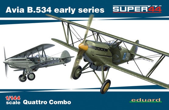 Eduard 4451 1/144 Avia B534 Early Series Aircraft Quattro Combo (Ltd Edition Plastic Kit) (D)