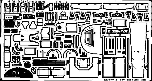 Eduard 48261 1/48 Aircraft- B25J for RMX