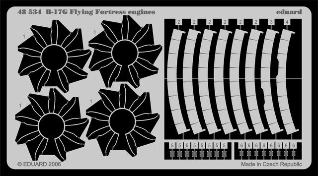 Eduard 48534 1/48 Aircraft- B17G Engines for RMX