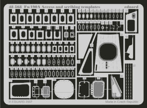 Eduard 48568 1/48 Aircraft- Fw190 Scribing Templates & Acc for EDU