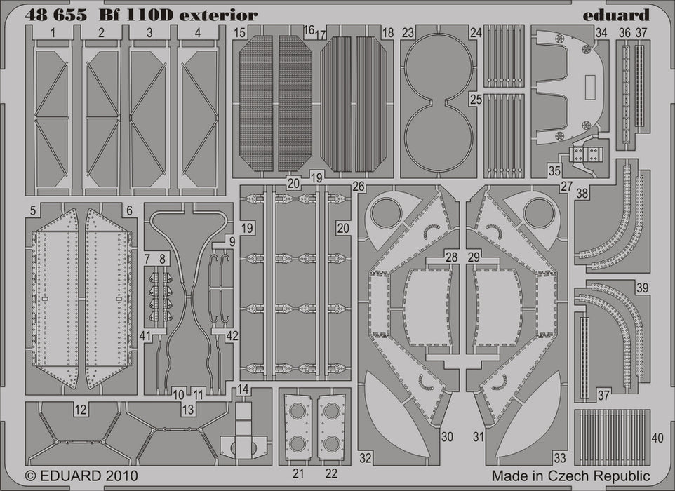 Eduard 48655 1/48 Aircraft- Bf110D Exterior for DML (D)