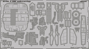 Eduard 48656 1/48 Aircraft- F100C Undercarriage for TSM (D)