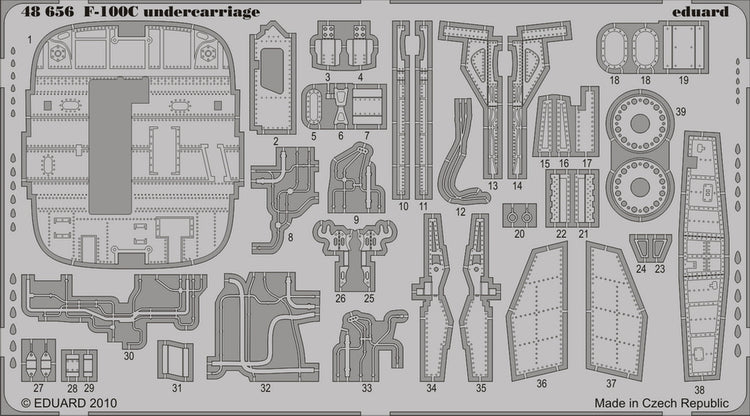 Eduard 48656 1/48 Aircraft- F100C Undercarriage for TSM (D)