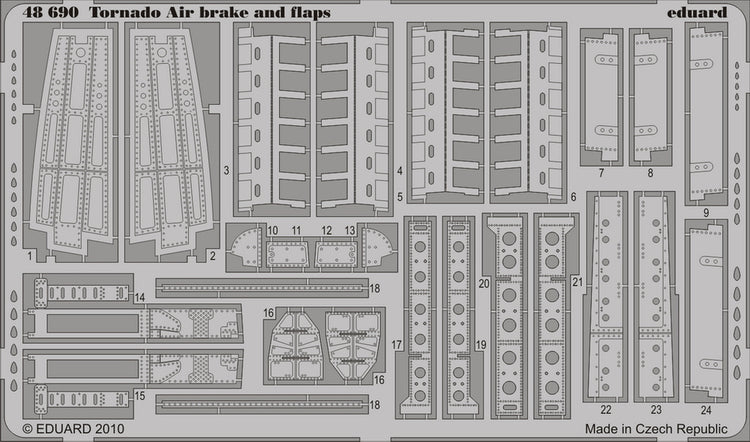 Eduard 48690 1/48 Aircraft- Tornado Air Brake & Flaps for HBO (D)