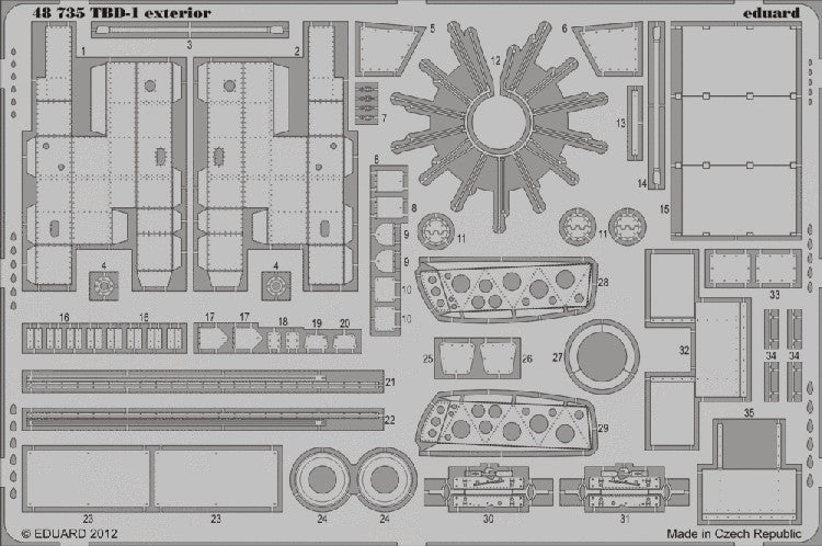 Eduard 48735 1/48 Aircraft- TBD1 Exterior for LNR