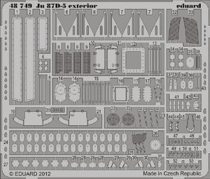 Eduard 48749 1/48 Aircraft- Ju87D5 Exterior for ITA