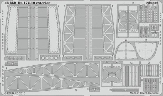 Eduard 48860 1/48 Aircraft- Do17Z10 Exterior for ICM (D)