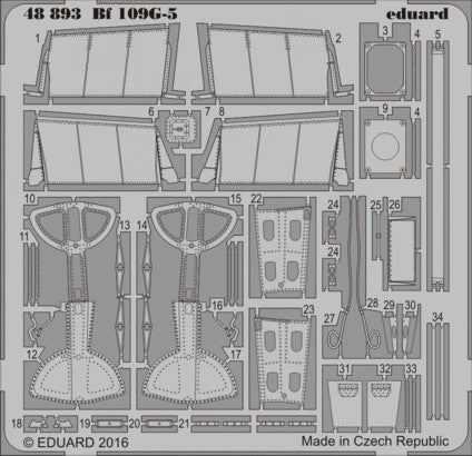 Eduard 48893 1/48 Aircraft- Bf109G5 for EDU (D)