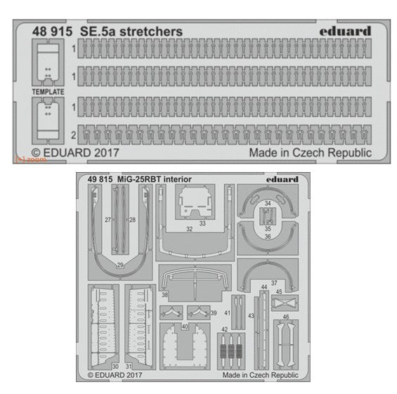 Eduard 48915 1/48 Aircraft- SE5a Stretchers for EDU