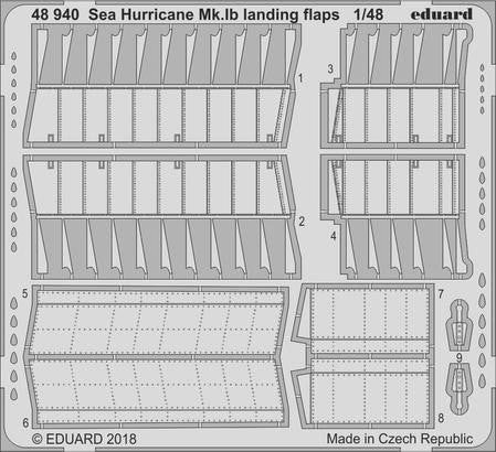 Eduard 48940 1/48 Aircraft- Sea Hurricane Mk Ib Landing Flaps for ARX (D)