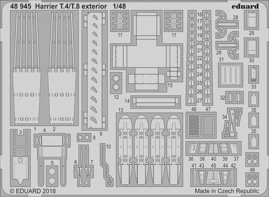 Eduard 48945 1/48 Aircraft- Harrier T4/T8 Exterior for KIN (D)