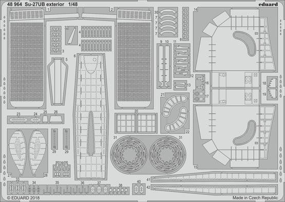 Eduard 48964 1/48 Aircraft- Su27UB Exterior for HBO (D)