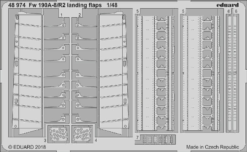 Eduard 48974 1/48 Aircraft- Fw1098/R2 Landing Flaps for EDU (D)