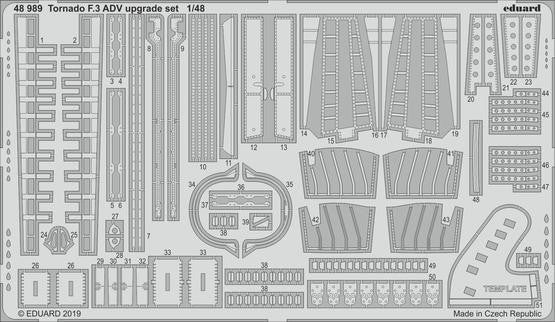 Eduard 48989 1/48 Aircraft- Tornado F3 ADV Upgrade Set for EDU (D)