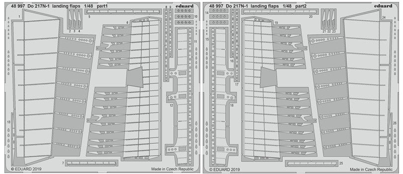 Eduard 48997 1/48 Aircraft- Do217N1 Landing Flaps for ICM (D)