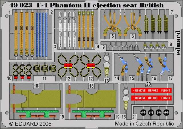 Eduard 49023 1/48 Aircraft- F4 Ejection Seat for HSG & RVL (Painted)