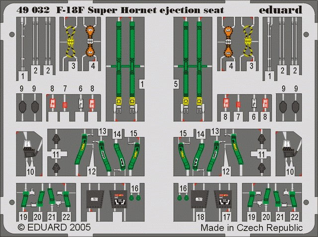 Eduard 49032 1/48 Aircraft- F18F Super Hornet Ejection Seat for HSG (Painted)