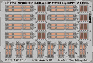 Eduard 49095 1/48 Aircraft- Luftwaffe Steel Fighter WWII Seatbelts (Painted)