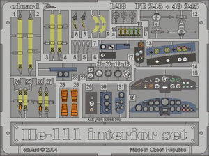 Eduard 49245 1/48 Aircraft- He111 Interior for RMX (Painted) (D)