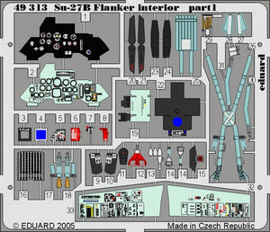 Eduard 49313 1/48 Aircraft- Su27B Flanker Interior for ACY (Painted) (D)