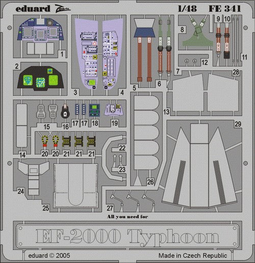 Eduard 49341 1/48 Aircraft- EF2000 Typhoon Single Seater for ITA (Painted) (D)